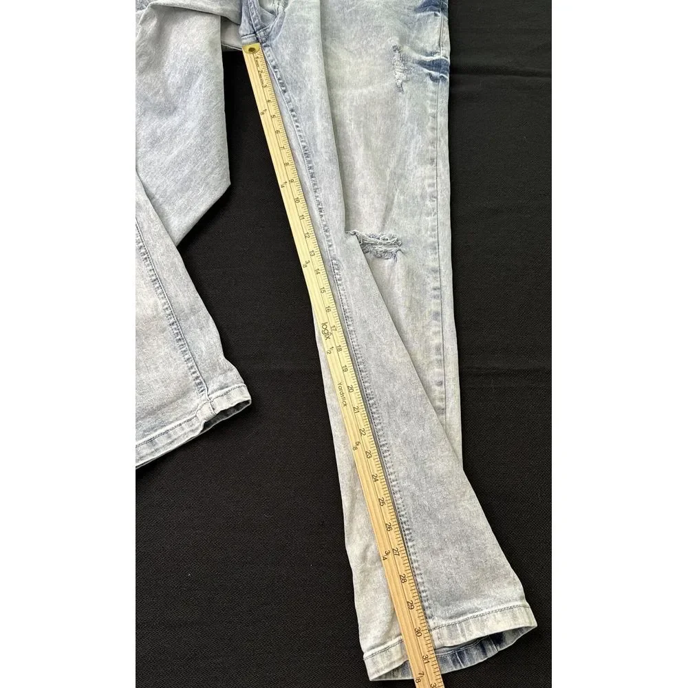 Spark Premium Denim Mens Jeans 38x32 Studio Collection‎ Ice Blue ~ FAST Shipping